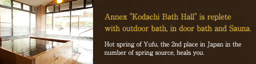 Annex Kodachi Bath Hall is replete with outdoor bath, in door bath and Sauna.
